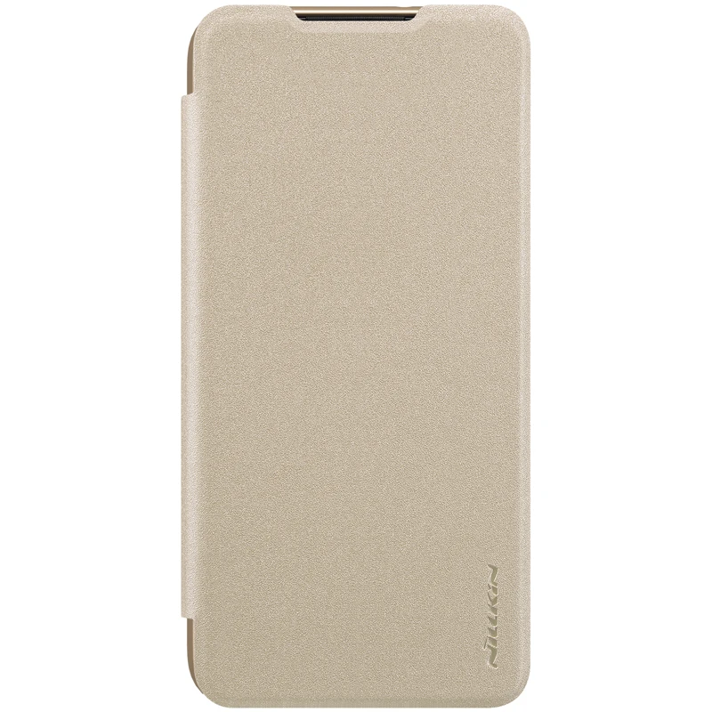 Чехол Nillkin для Xiaomi Redmi Note 8, жесткий пластиковый PU кожаный раскладной чехол для телефона, полное покрытие, чехлы на Redmi Note 8, глобальная версия - Цвет: Gold