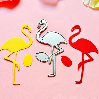 

2 PCS Flamingos Metal Carbon Steel Cutting Dies Set Embossing Stencils Templates Mould for DIY Scrapbooking Album Paper Card