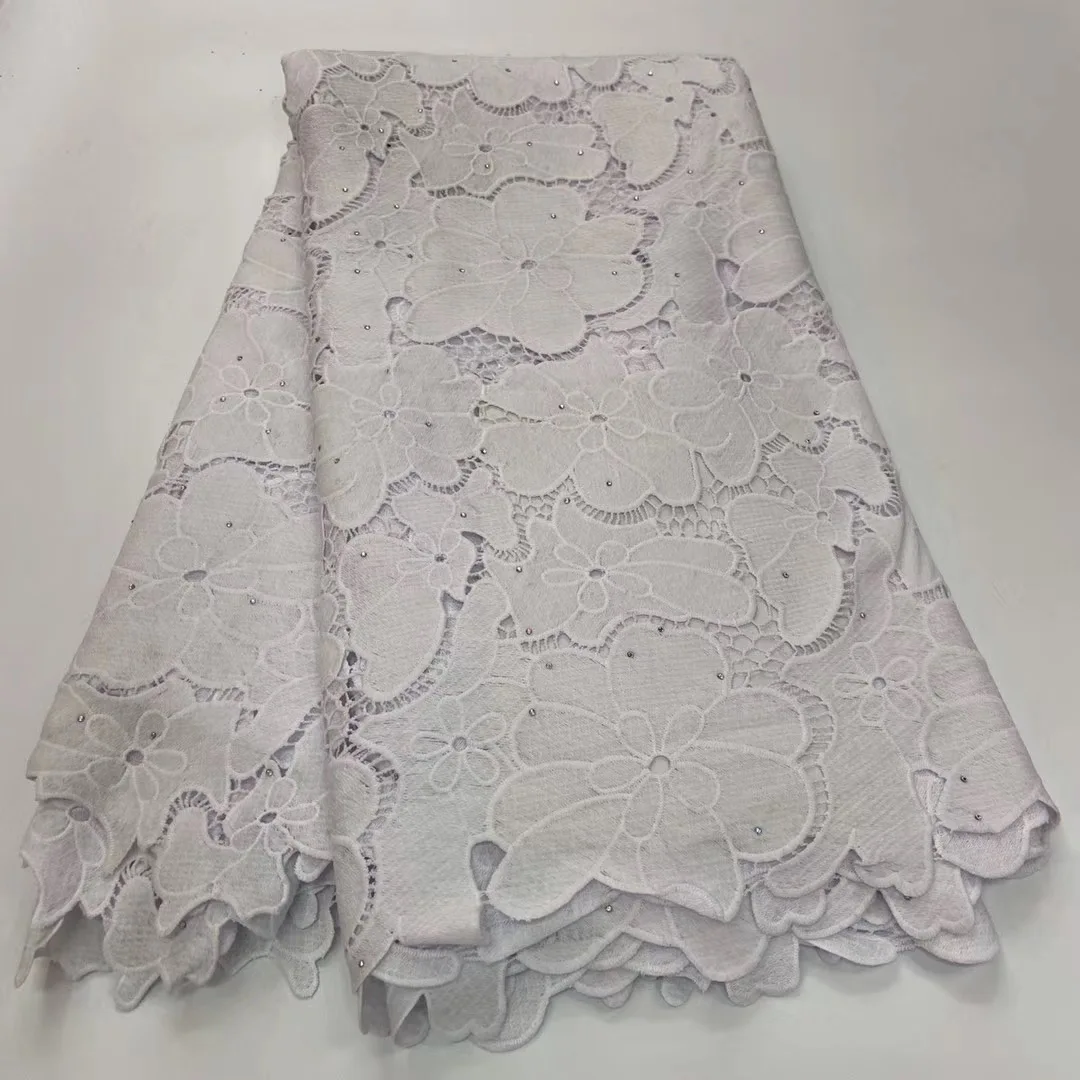 White 2020 High Quality Lace Nigeria Embroidery Fabric Sewing African for Wedding R3998 | Дом и сад