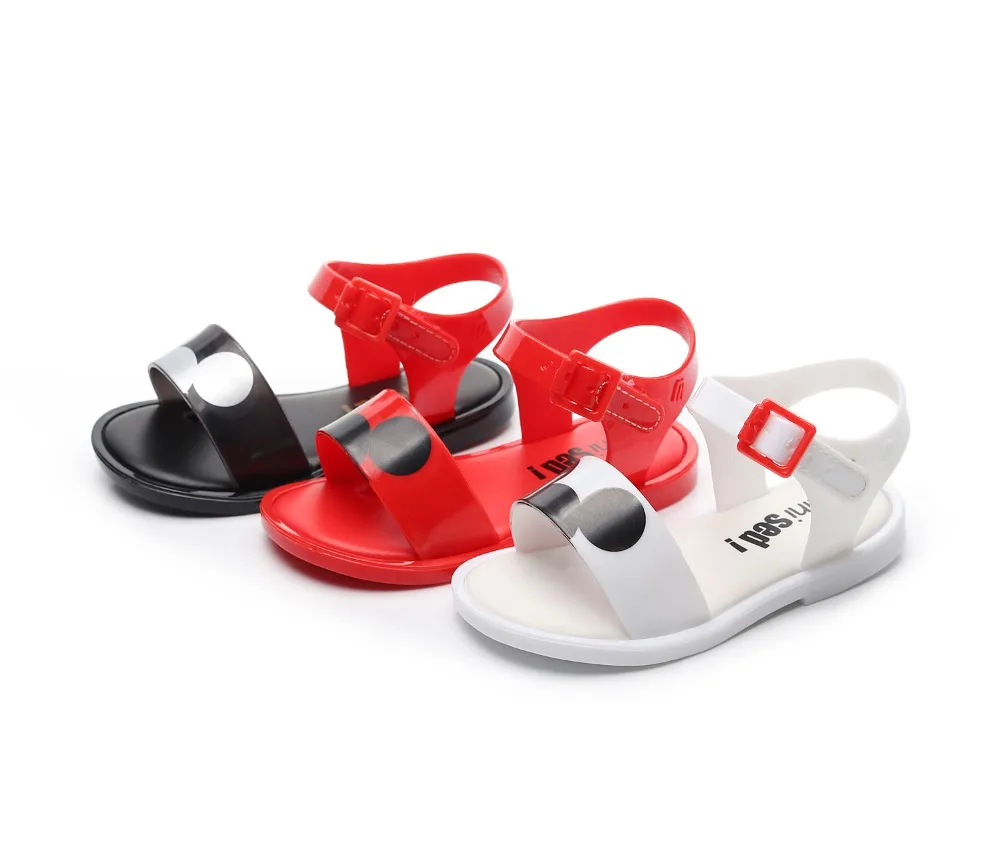 Mini Melissa/Новинка года; прозрачная обувь с изображением Микки Мауса; детские сандалии с изображением головы Микки; обувь для девочек; сандалии с Минни; обувь melissa