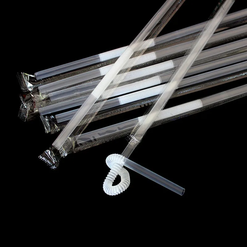 

Cocktail Decoration Straw Bar Coffee Shop Western Food Disposable Lengthen Individual Package Artistic Straw 71039