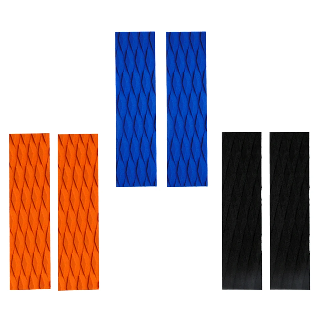2Pcs EVA Anti-skid Tail Pad Traction Pad Bar Deck Grip Surfing SUP Surfboard