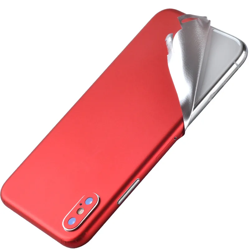 

For iPhone 6 7 8 Plus X XS MAX Solid Color Decal Ice Film Full Body Sticker Wrap Skin Case Cover Funda Films For 5s 6s Protector