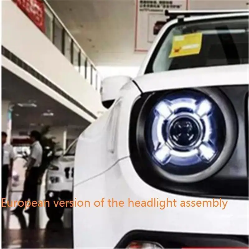 MODEL K Автомобильные аксессуары наружные дневные Luces Para Авто ходовые Cob светодиодные фары автомобильные фары в сборе 17 18 для JEEP Renegade - Цвет: MODEL K