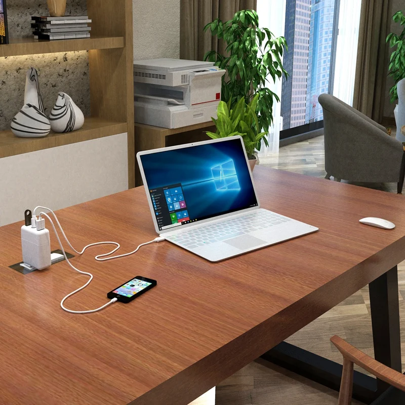 TC04 30 Вт USB-C адаптер питания док-станция токарная двойная USB3.0+ USB-C интерфейс концентратор для передачи данных и быстрой зарядки для Mac