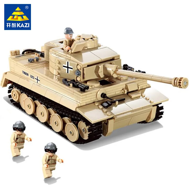  995Pcs German King Tiger Tank Building Blocks Sets LegoINGs Military Technic WW2 Army Soldiers Jugu