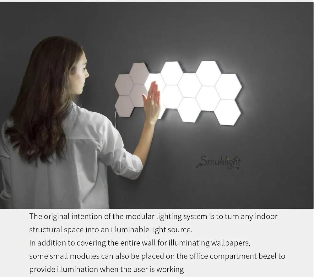 Современная креативная сотовая модульная сборка сенсорная настенная лампа Квантовая лампа светодиодный магнитный настенный светильник для спальни лампа DIY настенная лампа