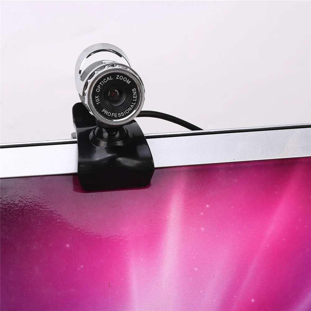 

Webcam 0.3 Megapixel High Definition Camera Web Cam 360 Degree Webcam USB MIC Clip-on for Laptop Desktop Computer Accessory