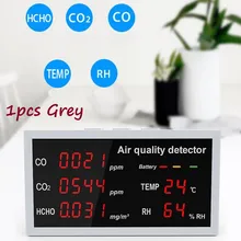 

Home Air Quality Monitor Tester ABS CO CO2 Digital Display HCHO Humidity