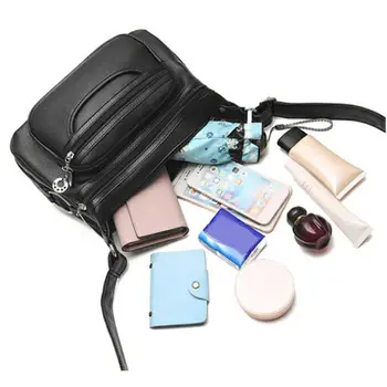 

Women's Handbag PU Leather Shoulder Bag Messenger Crossbody Multi-Layer Satchel Tote Purse X7XC