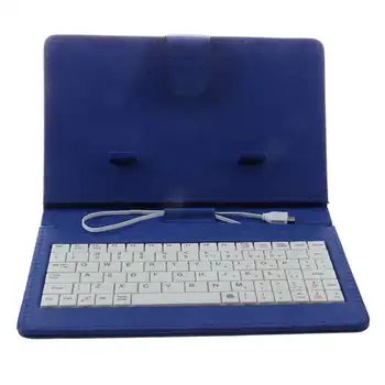 

Universal Wired Keyboard Flip Holster For Android Phone 4.2''-6.8''blue