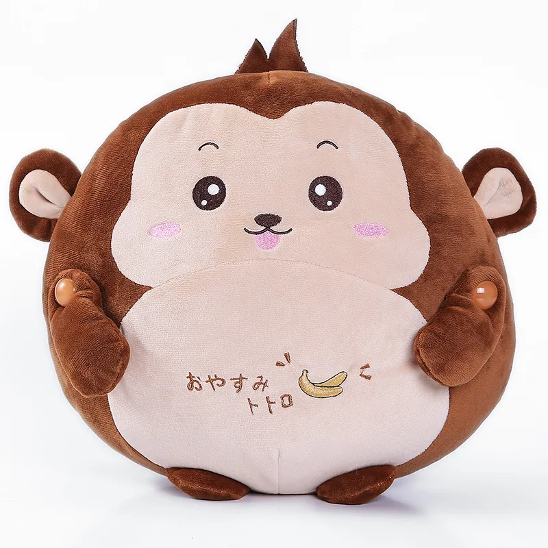 monkey heater bag Грелка для горячей воды, перезаряжаемая ручная грелка, мультяшная кукла, электрическое нагревание, Горячие сумки, двойная вставка, теплая сумка для воды JJ80101 - Цвет: monkey heater bag