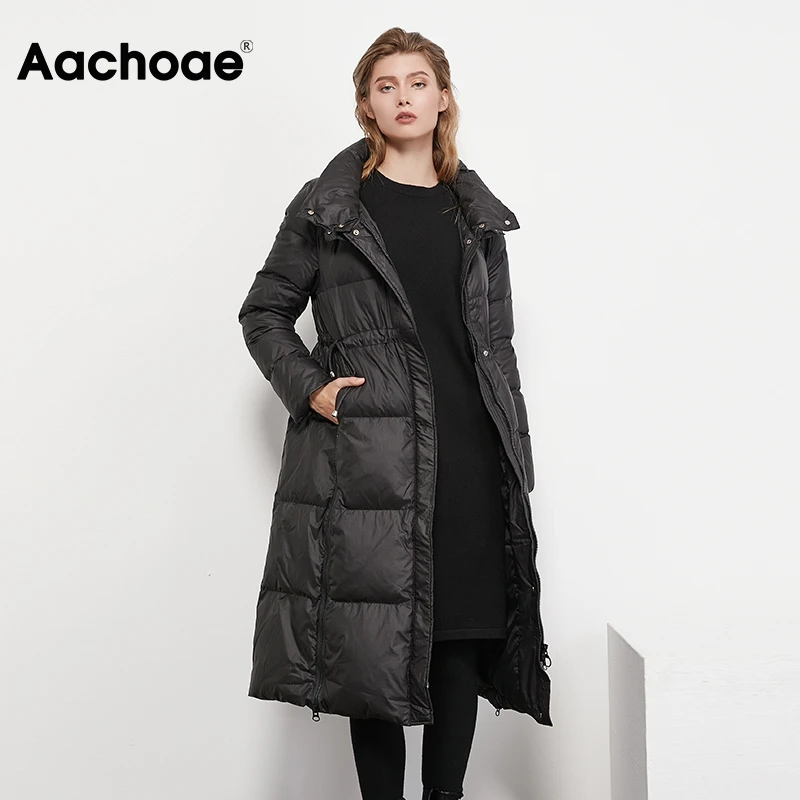 Aachoae Solid Long Womens Coats Long Sleeve Casual