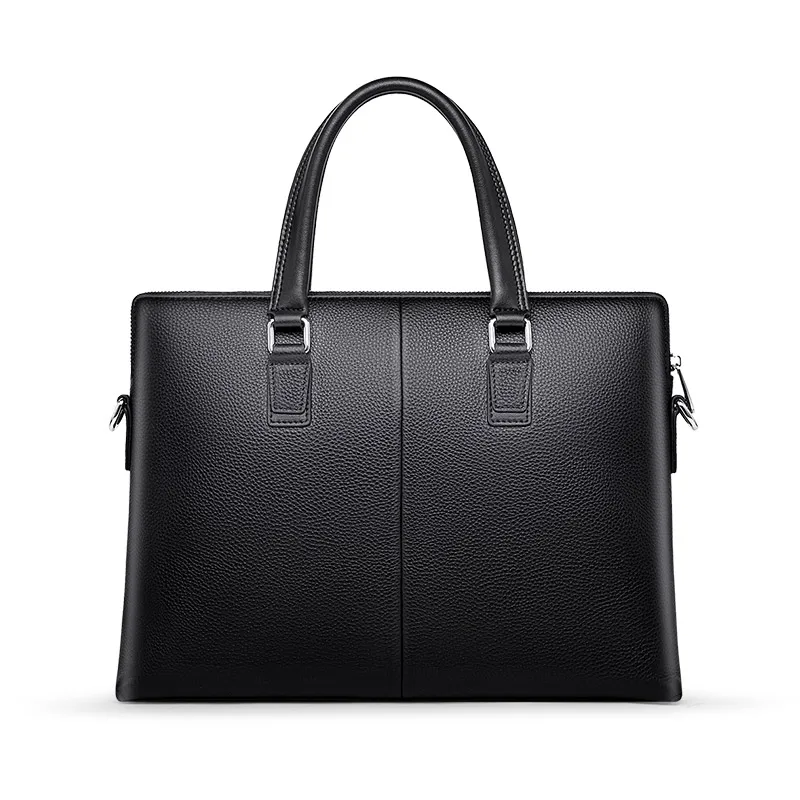 Briefcase Men Genuine Leather Men Bag Fit 13'' Laptop Business Handbag Luxury Bag Leather Natural Briefcase PL203069