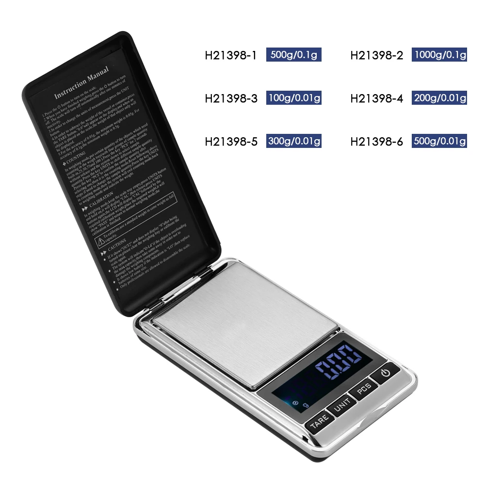 

High-precision Pocket Scale Accurate Mini Kitchen Food Jewelry Scale Electric Kitchen Scale with LCD Backlight Display