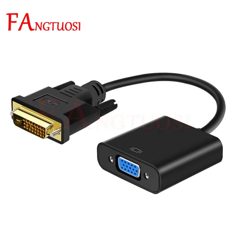 VGA Female Cable-Converter Adapte Computer-Hdtv-Monitor FANGTUOSI 15pin DVI for PC 24--1