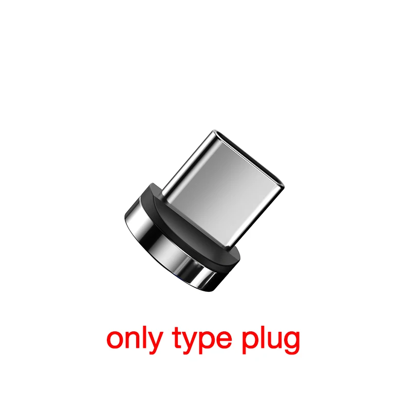 only type c plug Магнитный кабель магнитная зарядка провод для зарядки кабель USB кабель для iPhone type C Быстрая зарядка данных Быстрая зарядка для huawei Xiaomi LG магнитное зарядное устройство все мобильные телефоны - Цвет: only type c plug
