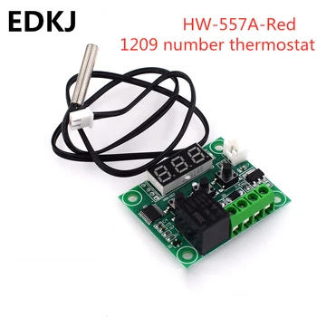 

HW-557A-Red Number Display Thermostat Module High-Precision Temperature Controller 1209 Temperature Switch Micro Temperature