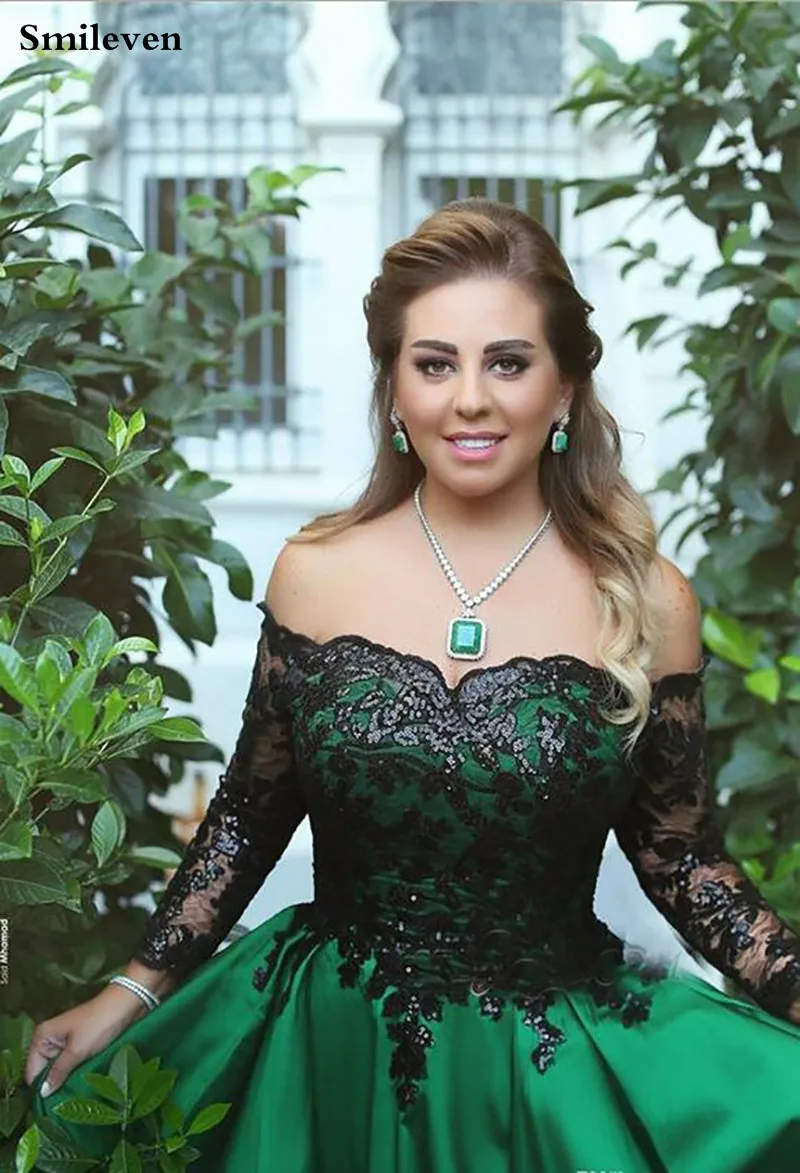 black-appliques-sleeves-long-off-the-shoulder-a-line-elegant-wedding-dress-black-and-green-long-sleeves-bridal-gowns-vestido-longo-festa (1)