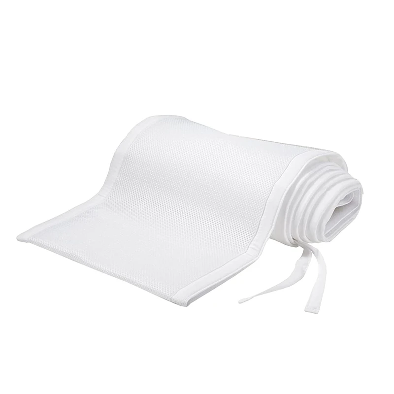 

Classic Breathable Mesh Crib Liner - White,Breathable Baby Breathable Mesh Crib Liner Suitable for 4 Panel Crib