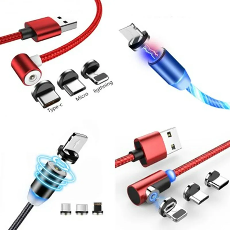 

NEW Magnetic Micro USB Cable For iPhone Samsung Fast Charging Data Wire Cord Magnet Charger USB Type C 1m 2m Mobile Phone Cable