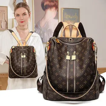 

New Fashion Backpack Leisure Versatile Women's Bag Dual Purpose Mummy Large Capacity Reading Student Book Backpack Trend