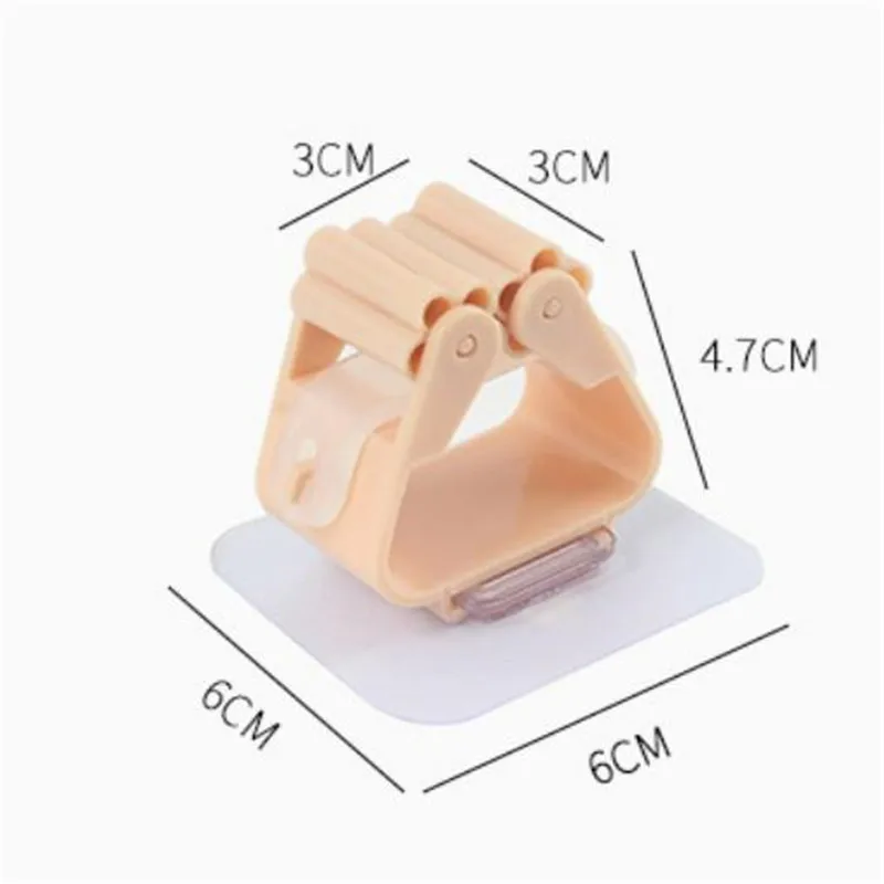 2PC Mop Holder Transparent Strong Organizer Self Adhesive Wall Mop Hook Bathroom Holder Hook Storage Unit For Bathroom Organizer
