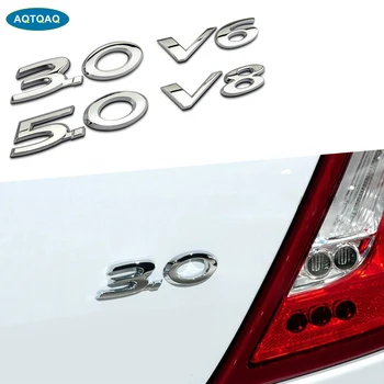 

2Pcs/Set 3D 3.0 V6 5.0 V8 Logo Sticker Emblem Badge Decals For Jaguar XJ XJL XF XE Car Styling
