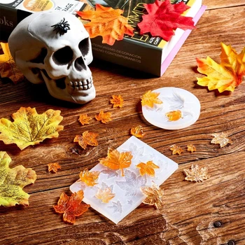 

7Pcs Halloween Pumpkin Maple Leaves Silicone Epoxy Resin Mold Kit Craft Tools Q81D