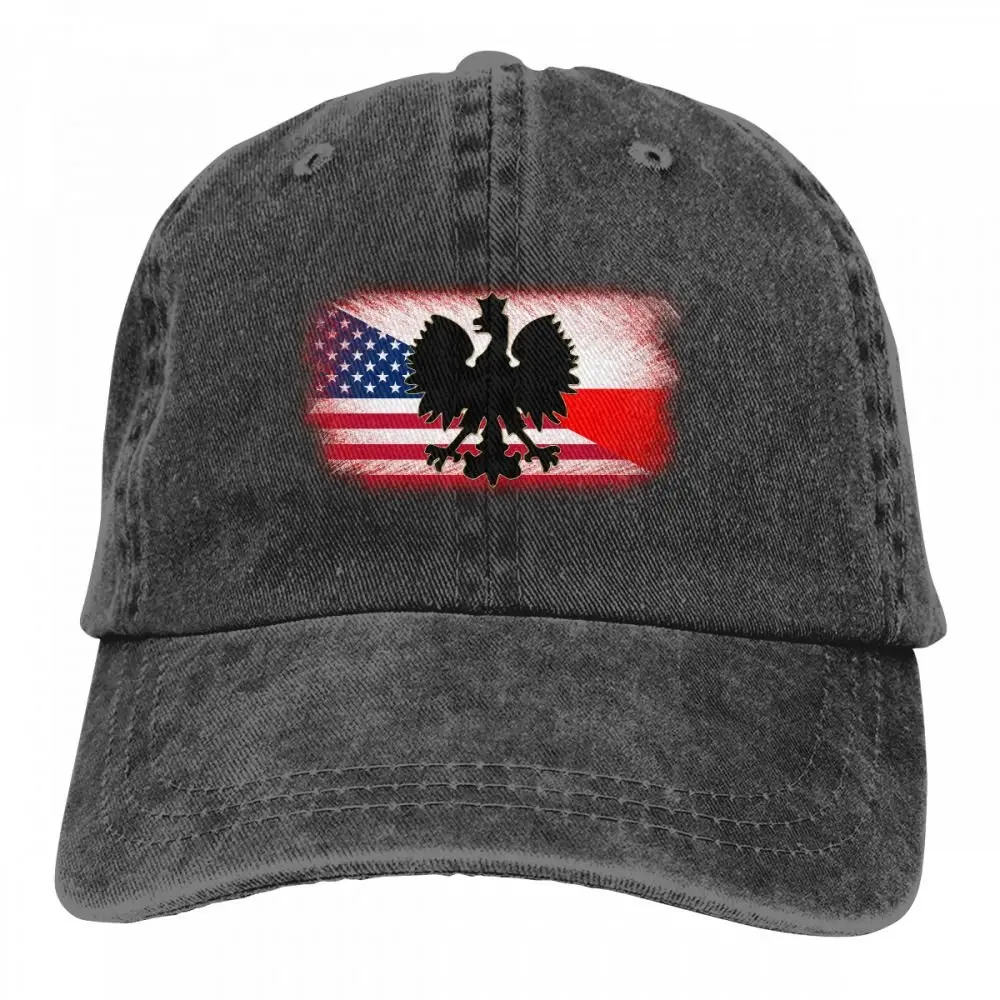Польский американский флаг польская винтажная Мужская и женская Регулируемая бейсбольная кепка Дальнобойщик папа шляпы