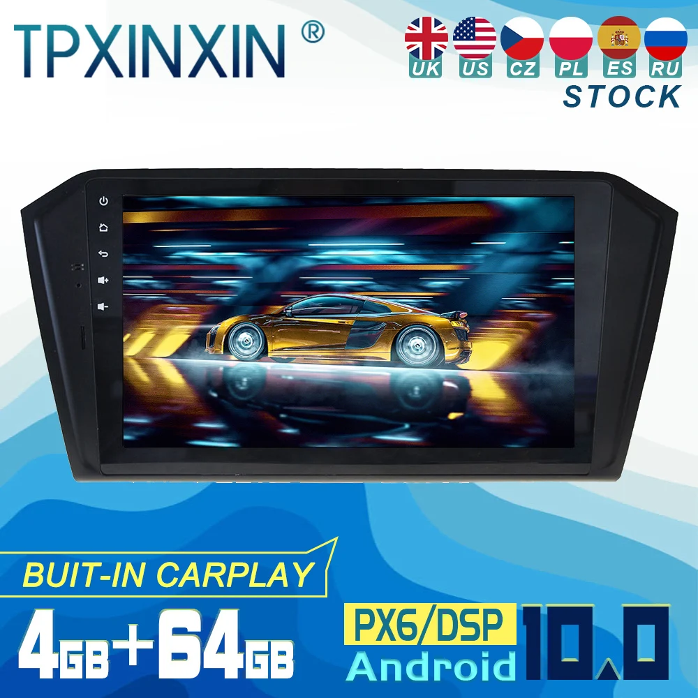 

For Volkswagen PASSAT Big Screen 2015-2017 Android 10 Carplay Radio Player Car GPS Navigation Head Unit Car Stereo WIFI DSP BT