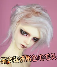 

BJD wigs light Champagne Gradient white fur wigs fit for 1/3 1/4 1/6 BJD SD MSD YOSD doll wigs doll accessories