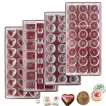 

1 Styles Polycarbonate Pc Clear Hard Chocolate Maker Mold Cake Candy Cookie Mould Diy Jelly Tray E7W5