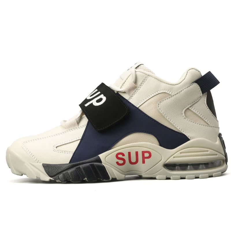 SUP/мужские баскетбольные кроссовки с высоким берцем; zapatillas hombre Deportiva; ботильоны с воздушной подошвой; Li Ning Basket; кроссовки; Мужская Спортивная обувь - Цвет: Бежевый
