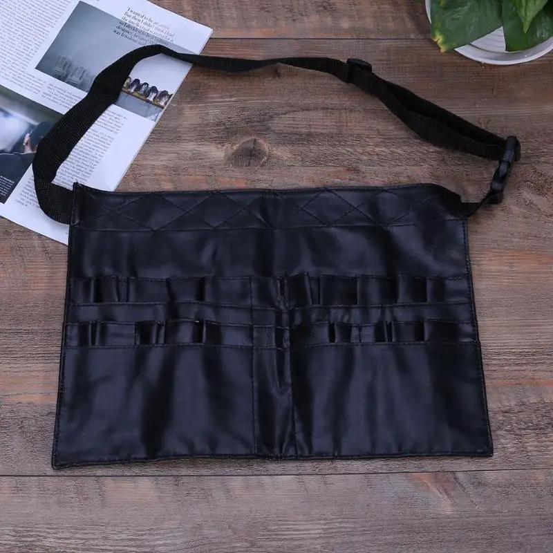 Makeup-brush Bag Black Apron Belt Professional PVC Makeup Tool Case Bag Makeup-brush Bag Black Apron Belt Professional PVC Makeup Tool Case Bag