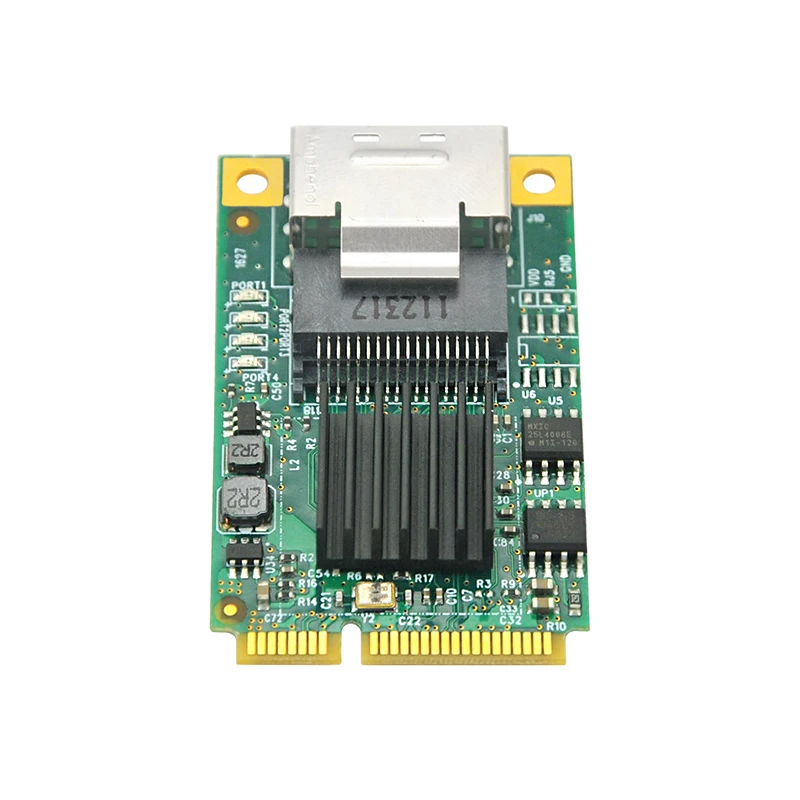 Linkreal Mini PCIe to 4 Port SATA 3.0 6Gbps Adapter Expansion Card with Heatsink Mini Expansion Card with Marvell 88SE9215