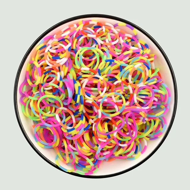 600 Pcs DIY Toys Rubber Loom Bands Set Kid Bracelet Silicone Rubber Bands Elastic Rainbow Weave Loom Bands Toy Children Goods 3