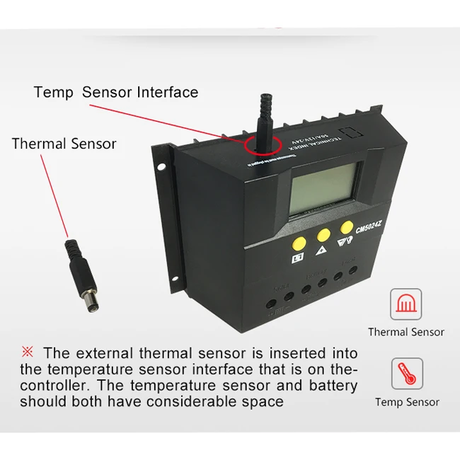 50A солнечный регулятор заряда аккумулятора CM5024Z CM5048Z 12/24 V/48 V PWM регулятором солнечного заряда ЖК-дисплей Экран Дисплей для решетки