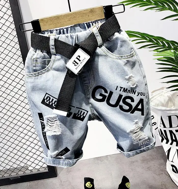 NewFashionToddlerBoyJeansShortPantsHoleShortsSummerKids