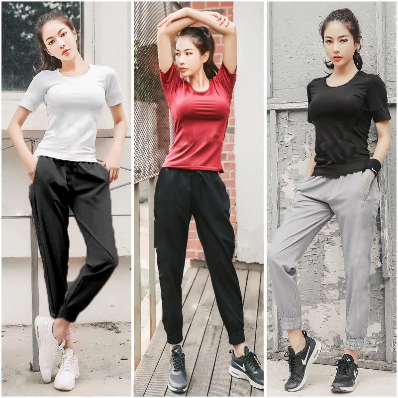 

Yoga Crop Top Running Women's Summer Yoga Clothes Running Clothes Top Deportivo Mujer Camisetas