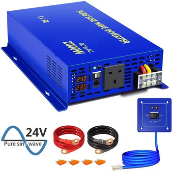 

Peak 4000W Pure Sine Wave Inverter 12V 24V DC TO AC 110v 120v Customizable 2000w Solar Power Inverters With Wired Remote Control