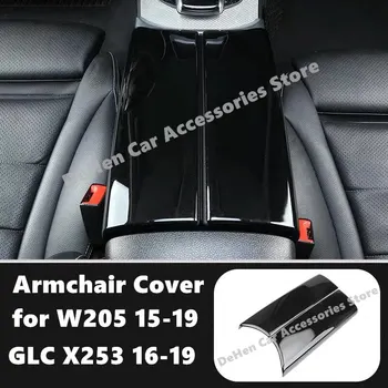 

Car styling Stowing Tidying Armrest box protect stickers cover For Benz C Class W205 15-19 GLC X253 16-19 Armc hair Cover