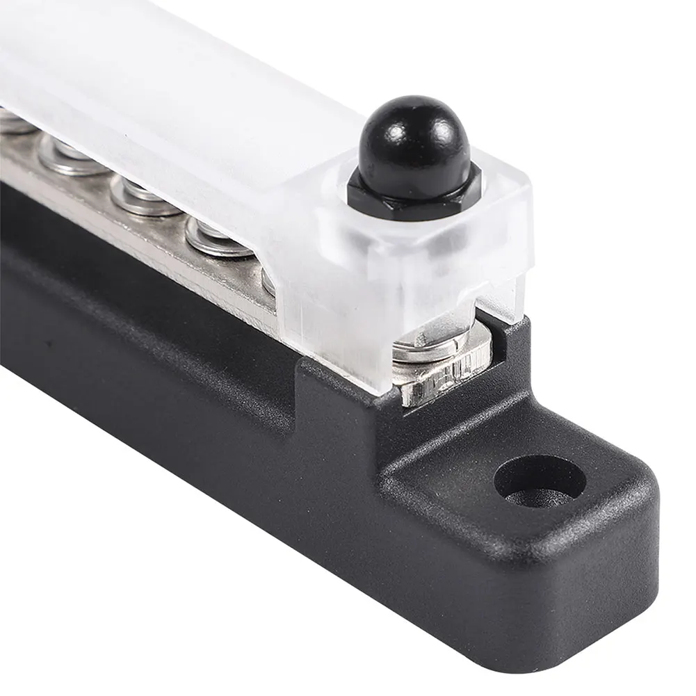 6 Terminal BusBar With Transparent Cover 130A AC/ 150A DC Power Distribution For Car Boat Marine Caravan RV XF-BB001C-6P