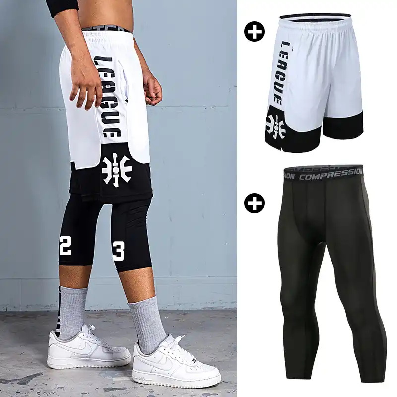 basketball shorts and tights