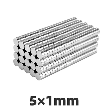 

AGMA 1000pcs 5mm x 1mm neodymium magnet N35 powerful small round magnet Mini small round Rare Earth magnets Disc 5 * 1mm