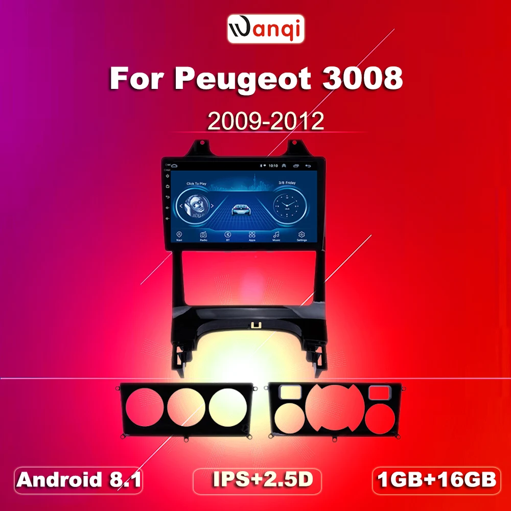 9 дюймовый автомобильный DVD плеер Android 8 1 с GPS навигацией для Peugeot 3008 2009 2010 2015 Bluetooth Wi