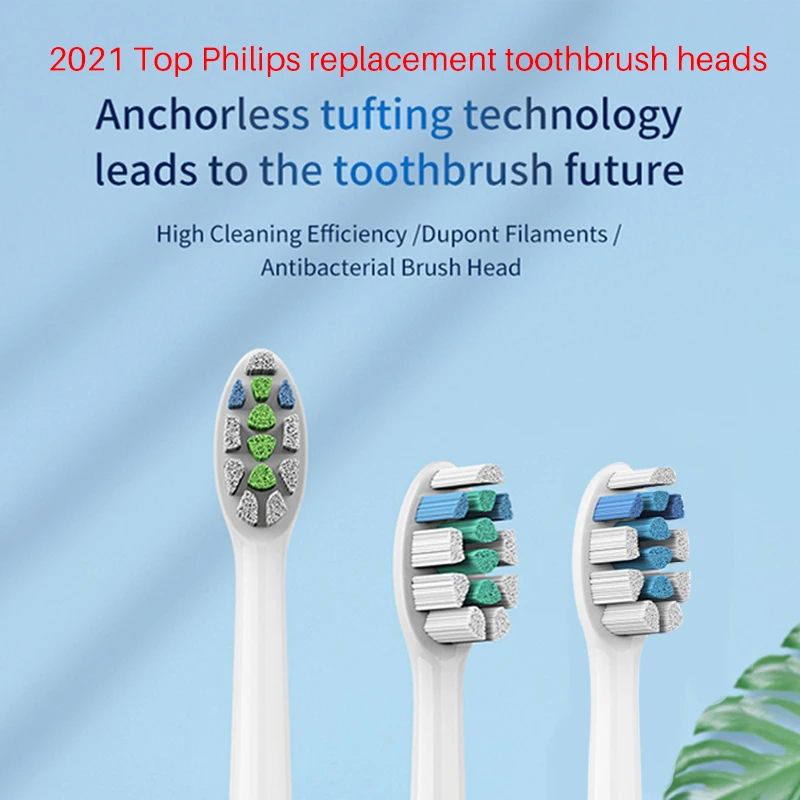 

4 шт., сменные головки для электрической щетки Philips HX664 Sonicare