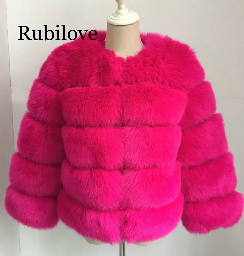 S-3XL норковые женские пальто зимняя верхняя модная шуба элегантная Толстая Теплая Верхняя одежда куртка из искусственного меха - Цвет: 6