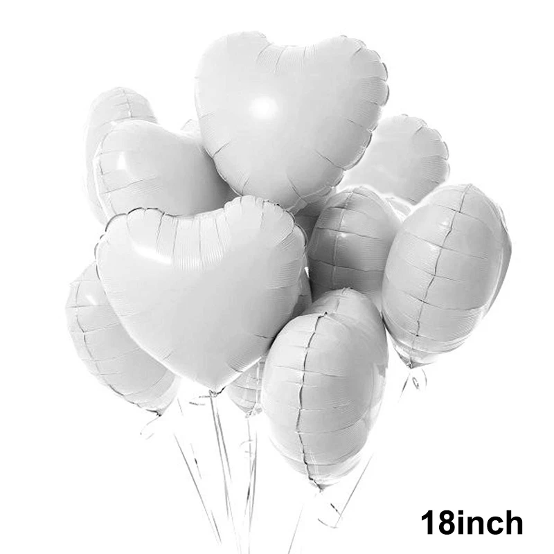 Stralend Voorloper periode 20 ~ 50 Stuks Wit Hart Ballonnen Helium Folie Ballon 18 Inch Voor Birthday  Party Bruiloft Decoratie Supplies|Ballonnen & Accessoires| - AliExpress