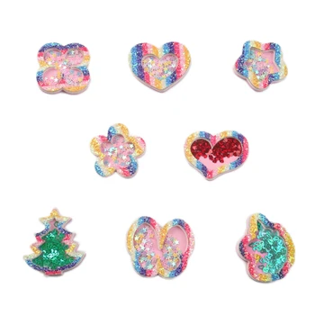 

David accessories 5pcs/lot Glitter Quicksand Sequins Acrylic DIY Bow Bag Gift Home Decoration Craft Supplies Materials,5Yc7215